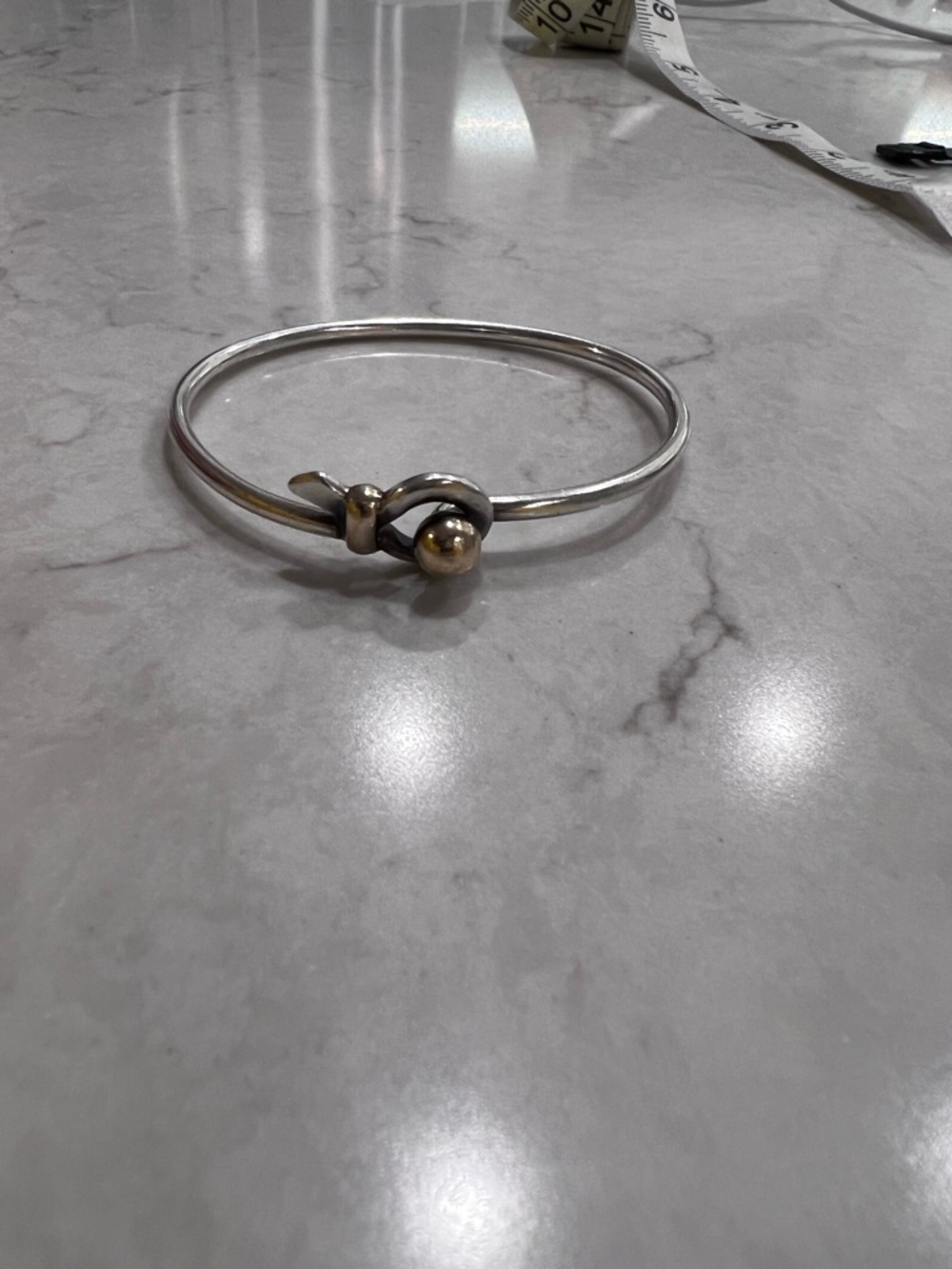 Eden Hand Arts two tone silver and 14k fish bracelet - Picture 14 of 14